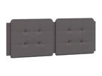 Bed with grey mattress 140x200 cm faux leather QJAT91962