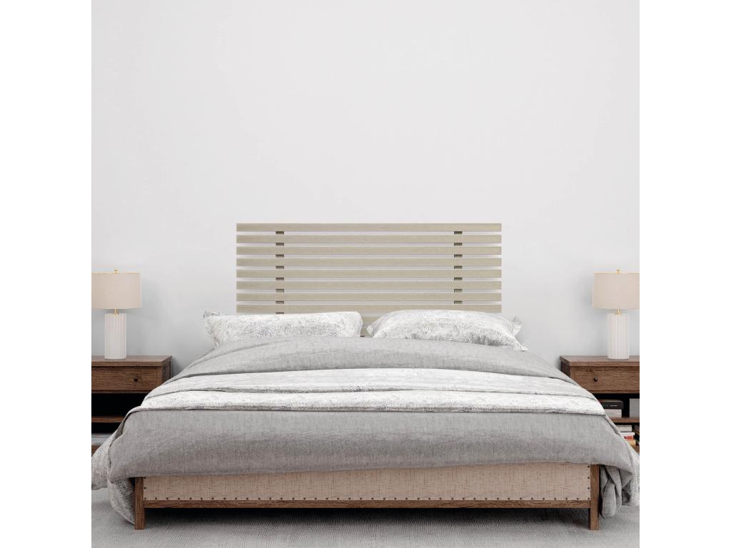 Nobellea Recycled Wood Headboard DM Vertical Pallet Style 145x46cm Bed 145 - Beige Spikes NPEB25577