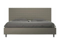 Nobellea size bed without slatted base, upholstered 200x200 cm, cappuccino faux leather, Sunny CRKG61623
