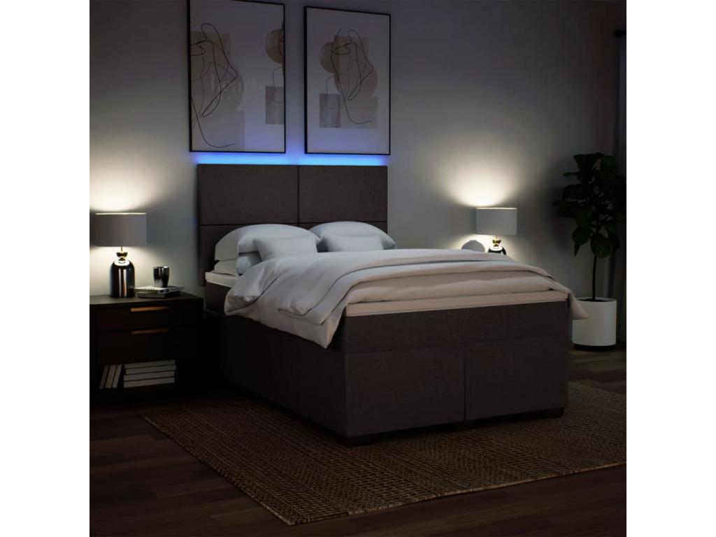 Nobellea bed base with mattress, dark brown, 140x200 cm, TWCU33125