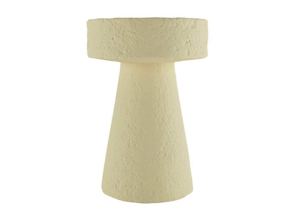 Dekonao - Circular side table in cream speckled blue magnesium oxide LYFD85994