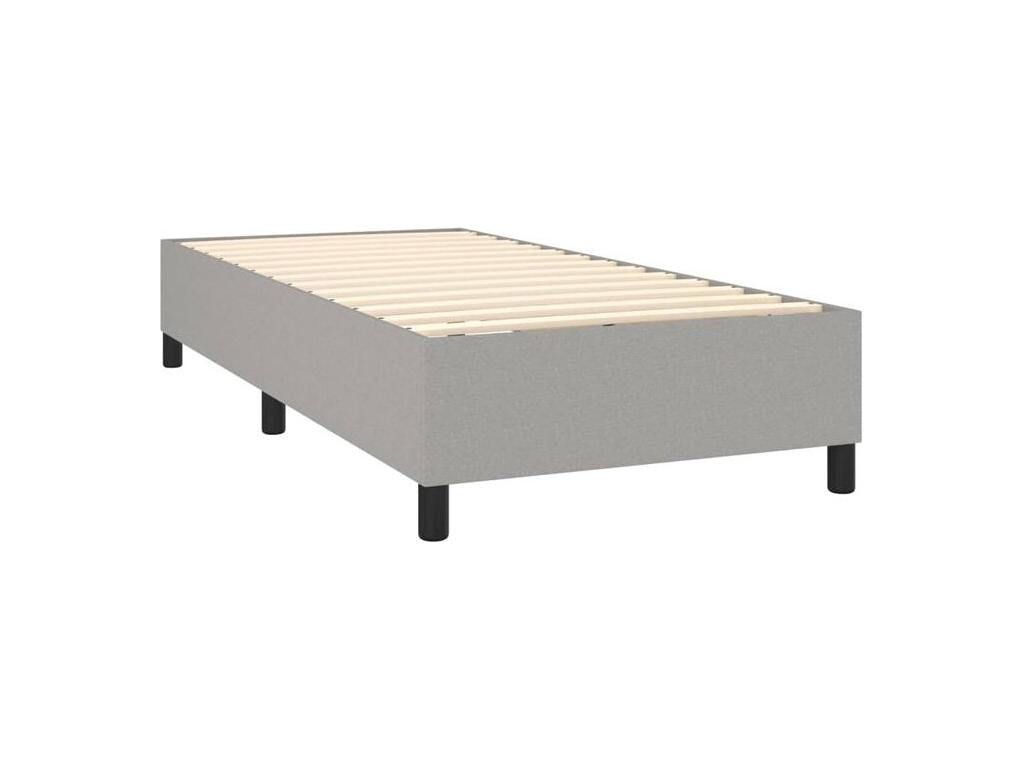 Dekonao bed base with light grey mattress 90x200 Fabric XSVO66335