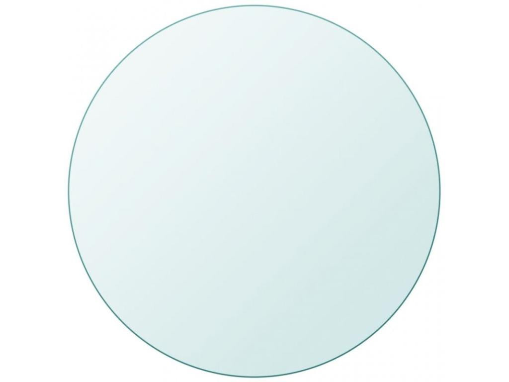 Round 90cm clear tempered glass tray DQFK53728