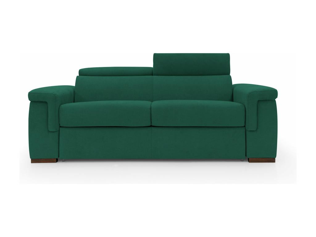 Nobellea Sofa bed with mattress, 18 cm high, waterproof fabric, T02, 240 cm, matte finish - 160x297 cm, green, YCGY57236