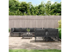 Garden furniture set with cushions, 9 pieces, anthracite steel, NGDS75908