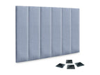 Dekonao Set of 6 Self-Adhesive Linen Wall Panels, Sound Absorbing, Shockproof, and Suitable for Bed Headboards, Blue, 60x30cm x6 DPBK10340