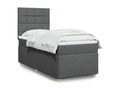 Dekonao bed base with mattress, Dark Grey, 90x200 cm, Fabric CXCD81510