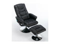 PU leather massage chair with footrest, black, 79cm diameter x 106cm high, GNRV10126