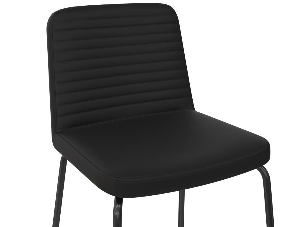 Nobellea - Set of 2 black faux leather dining chairs TPLN91801