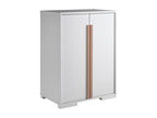 Nobellea - Low 2-Door Cabinet, White and Wood FAQC94427