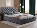 Boisona Storage Bed 180x200 Boisona - Double bed 180x200 cm upholstered bed in dark grey velvet Boisona 6 MCBN88346