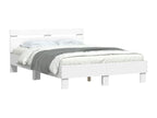 White bed frame without mattress, 135x190 cm PEQS44552