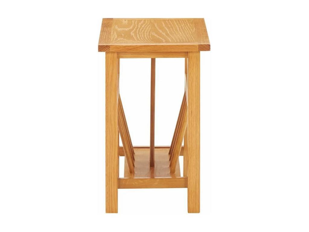 Nobellea light solid oak magazine side table H 42cm ZXIK26883