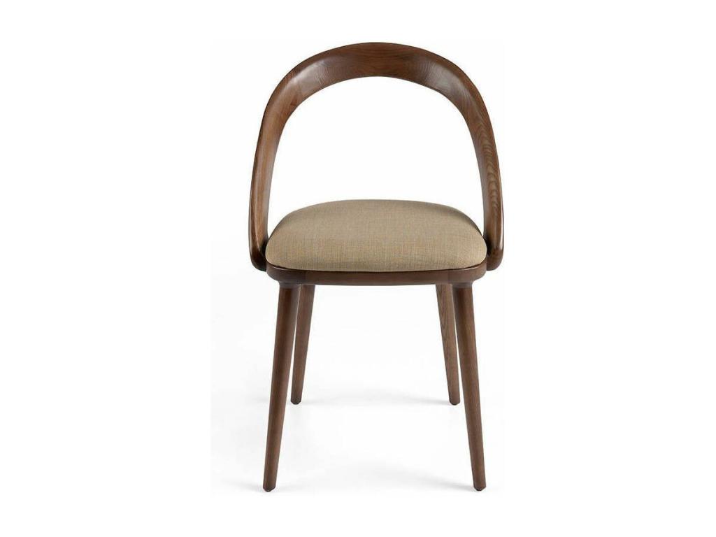 Lazy chair in ash and walnut wood and faux leather - Set of 2 - Color Nobellea 15 AONF71940