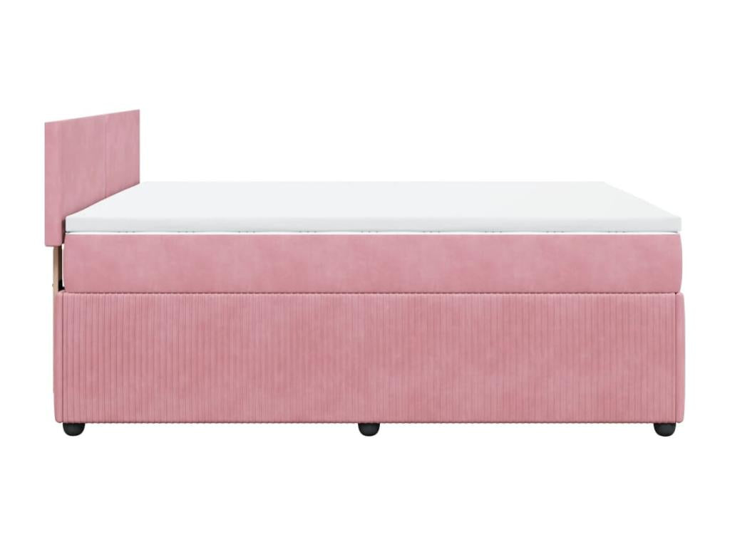 Nobellea bed base with mattress, Rose 140x190 cm Velvet KTLP32576