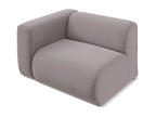 Module with left-hand armrests in velvet - lavender - Nobellea QNDP14166
