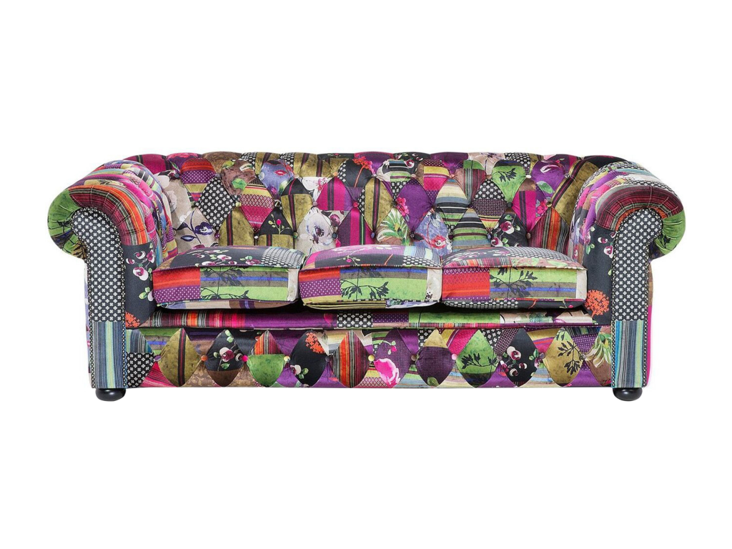 Nobellea 3-seater sofa in purple fabric VCRB14380