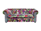 Nobellea 3-seater sofa in purple fabric VCRB14380