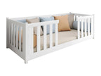 Dekonao 117 Unique White Bed 90x200 Wooden Slatted Base 96x208x62cm VQEM10140