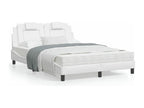Bed with white mattress 120x200 faux leather TUKA19269