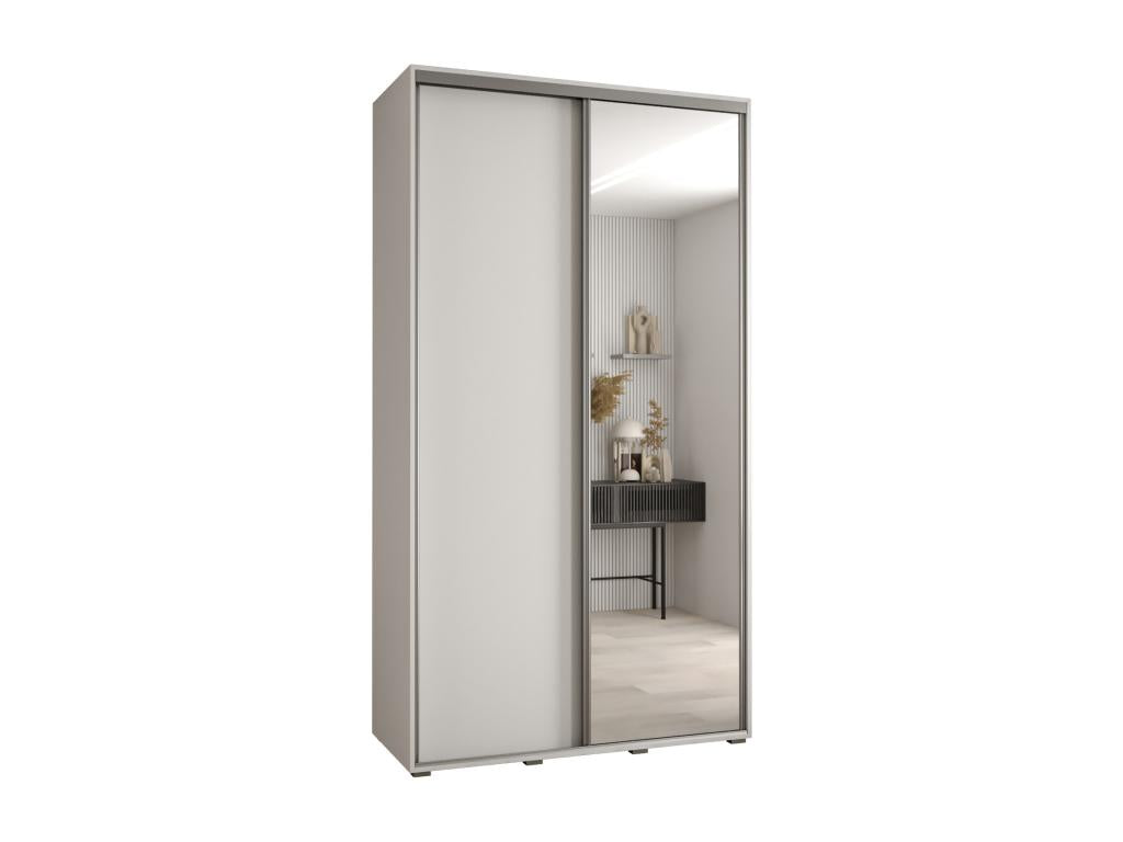 Nobellea 3 Sliding Door Wardrobe 235.2/140/45 2 Doors White/White/Silver BVAH19238