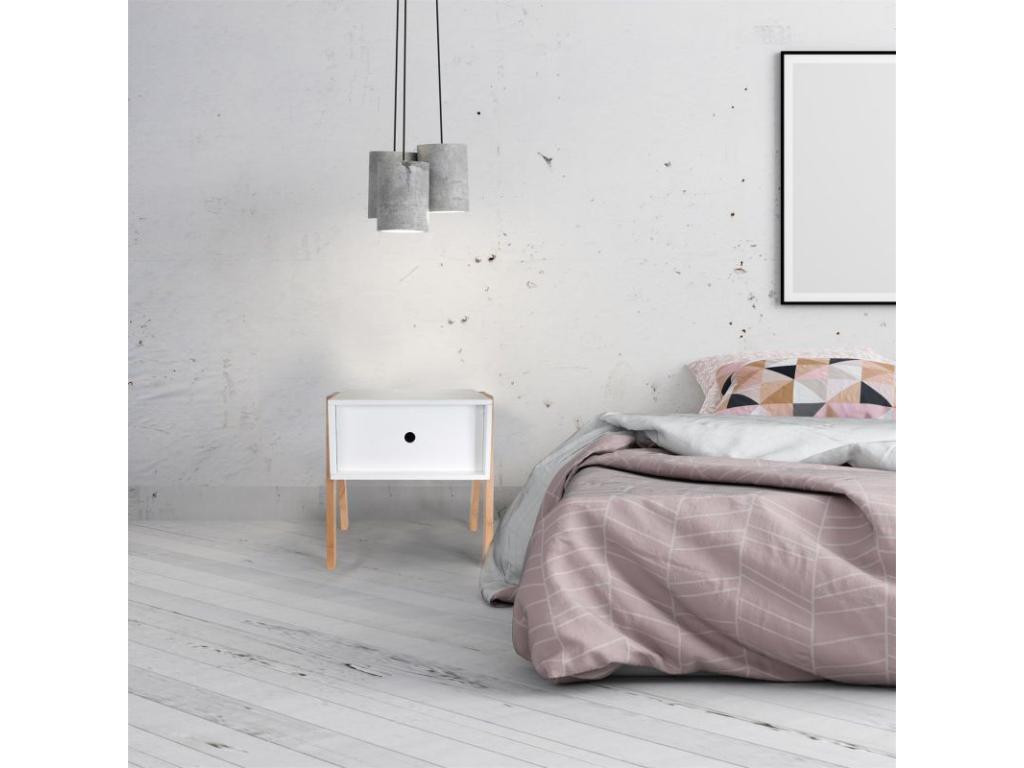 Stackable White Bedside Table BDZA79671