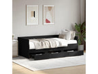 Daybed with drawers, mattress not included, black, 90x200 cm KXAP43227