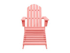 Dekonao garden chair with ottoman, solid fir wood, pink, TJEQ97593