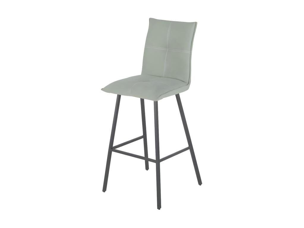 Set of four metal/green fabric bar stools - Dekonao ENEJ34184