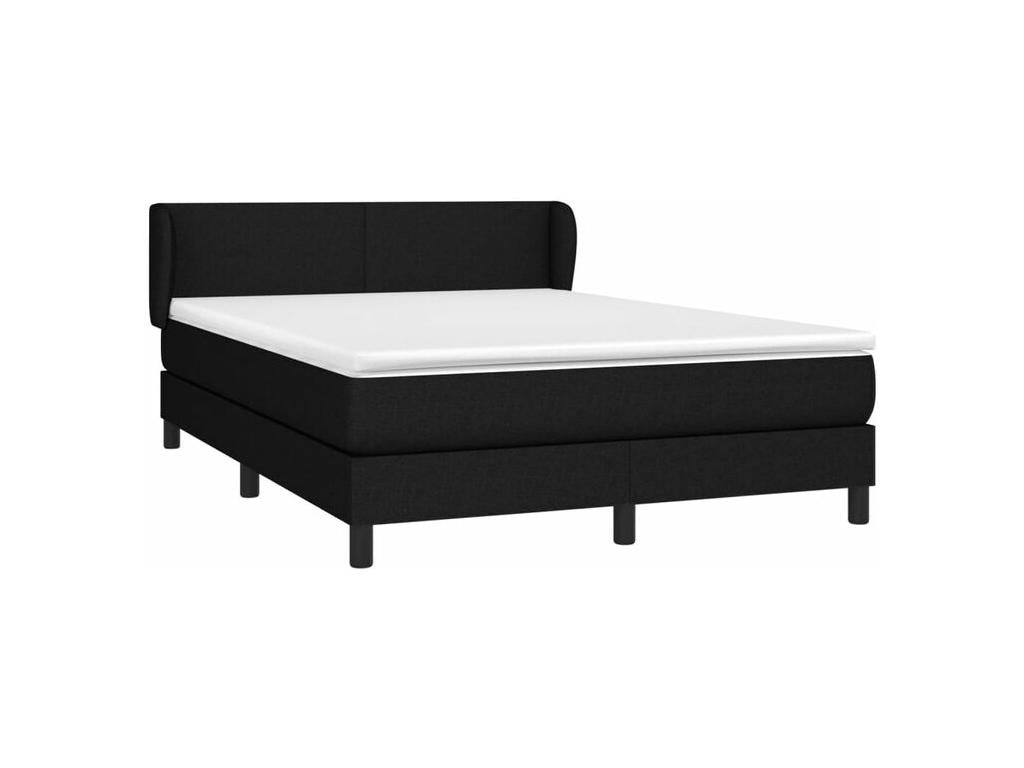Nobellea bed base with mattress, black, 140x200 cm, fabric, WMQN25588