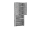 High sideboard, concrete grey, 69.5x34x180 cm, engineered wood, HGGF38696