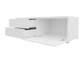 Nobellea 129 TV Stand, White - Glossy Grey, 2 Doors, 200x35x45cm, NEXF34233