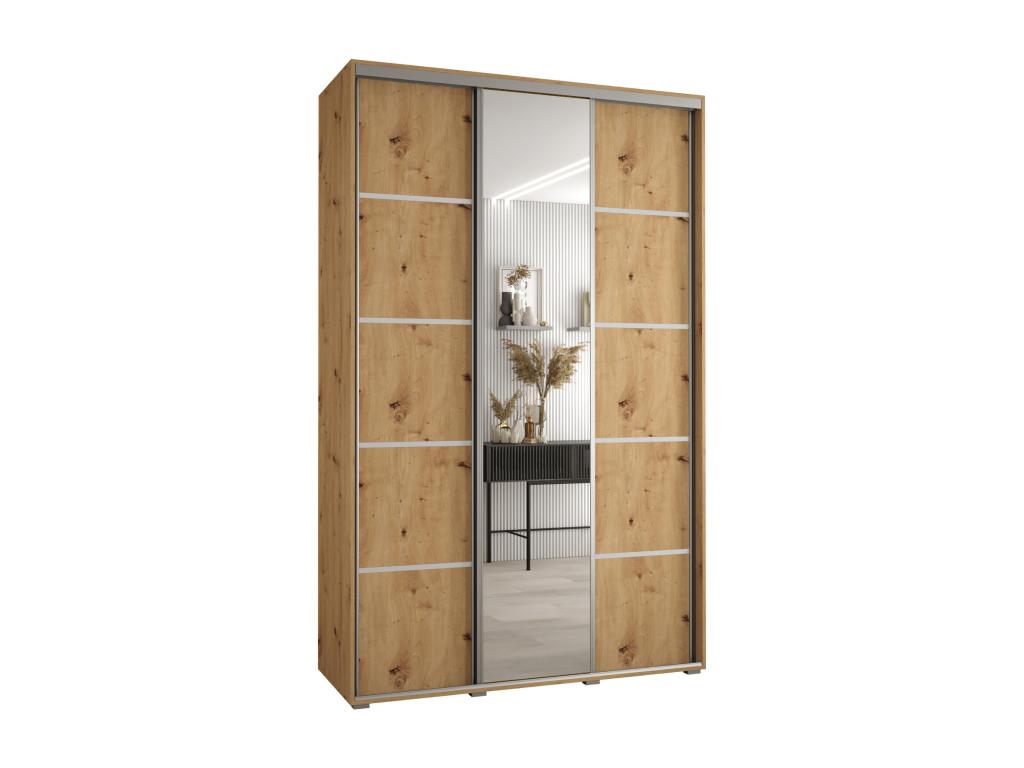 Boisona 5 Sliding Door Wardrobe 235.2/160/60 3 Doors Boisona/Silver WLPK17982