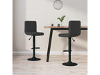 Set of 2 black velvet bar stools JMBQ80480