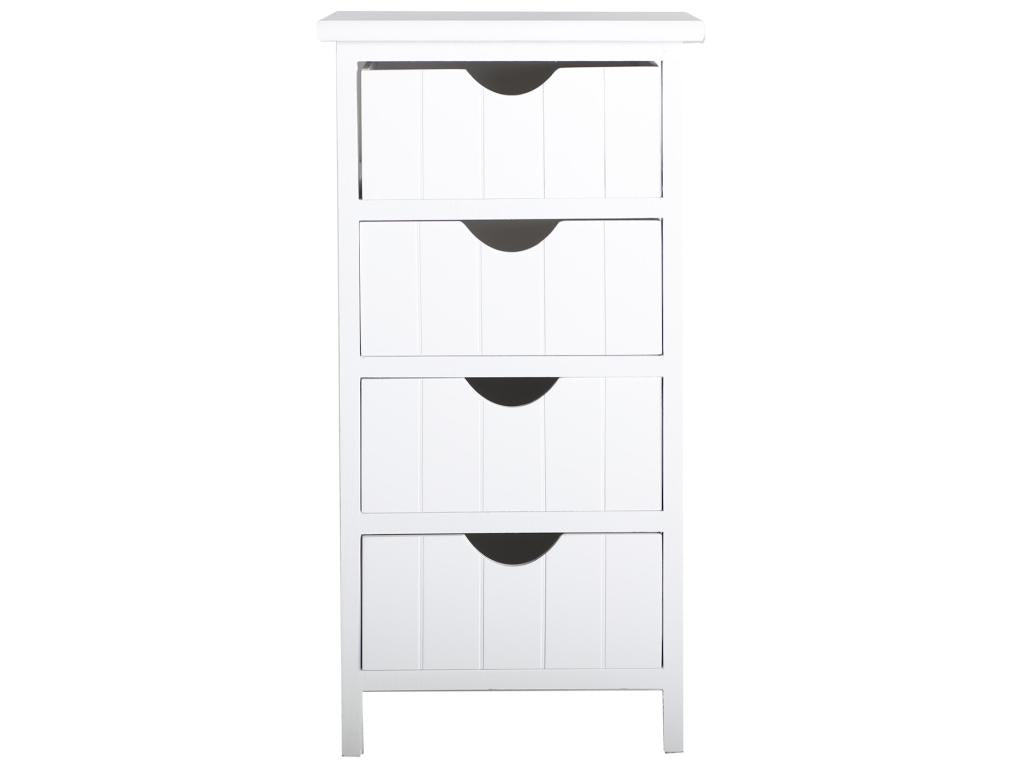 White Paulownia Wood Bedside Table 26x23x65 cm XYNE45792
