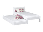 Wooden trundle bed N02 White 120x200 TZDU71113