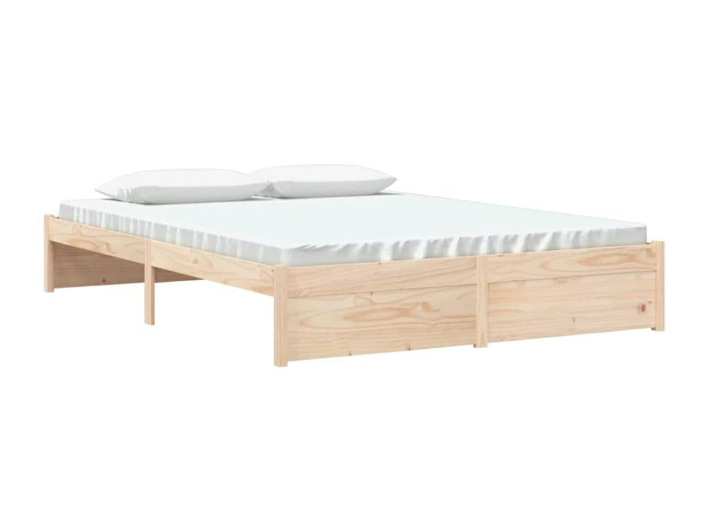 Bed frame without mattress, solid wood, 150x200 cm, YOKY30449