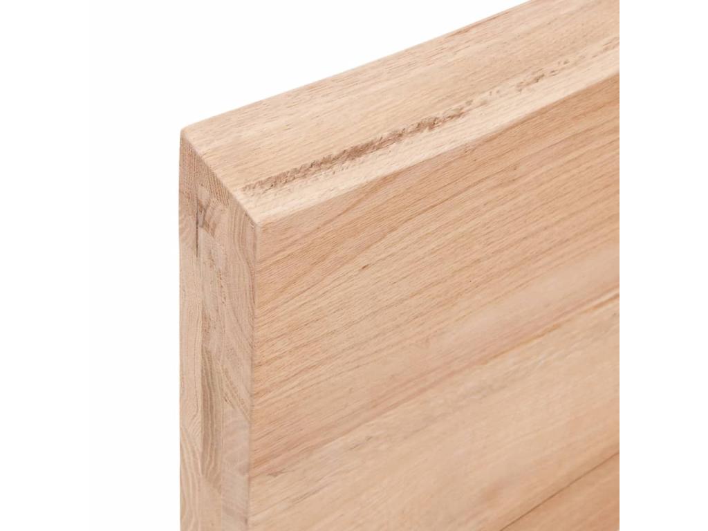 Light brown wall shelf, solid treated oak wood QOJH73945