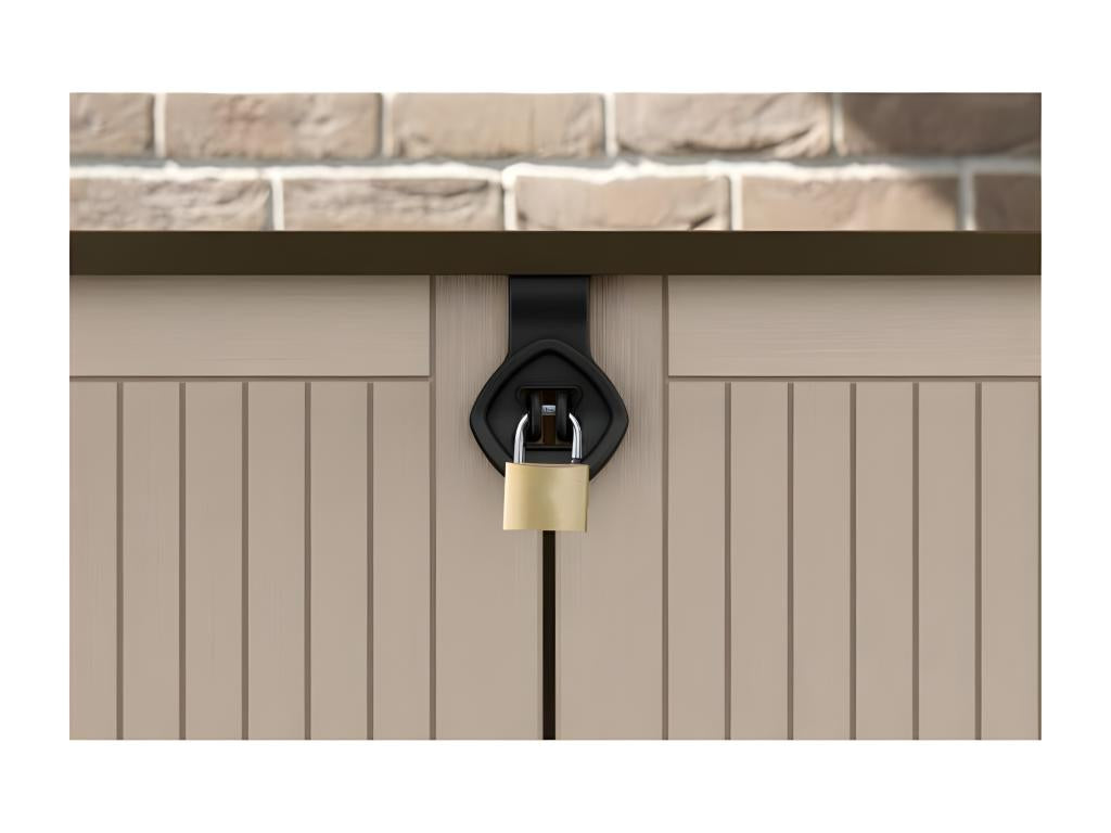 Nobellea resin garden storage box - 880L - 132x71.5x113.5 cm - Beige RQSS48291