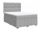 Dekonao bed base with light grey mattress 140x200cm Fabric BZMD68410