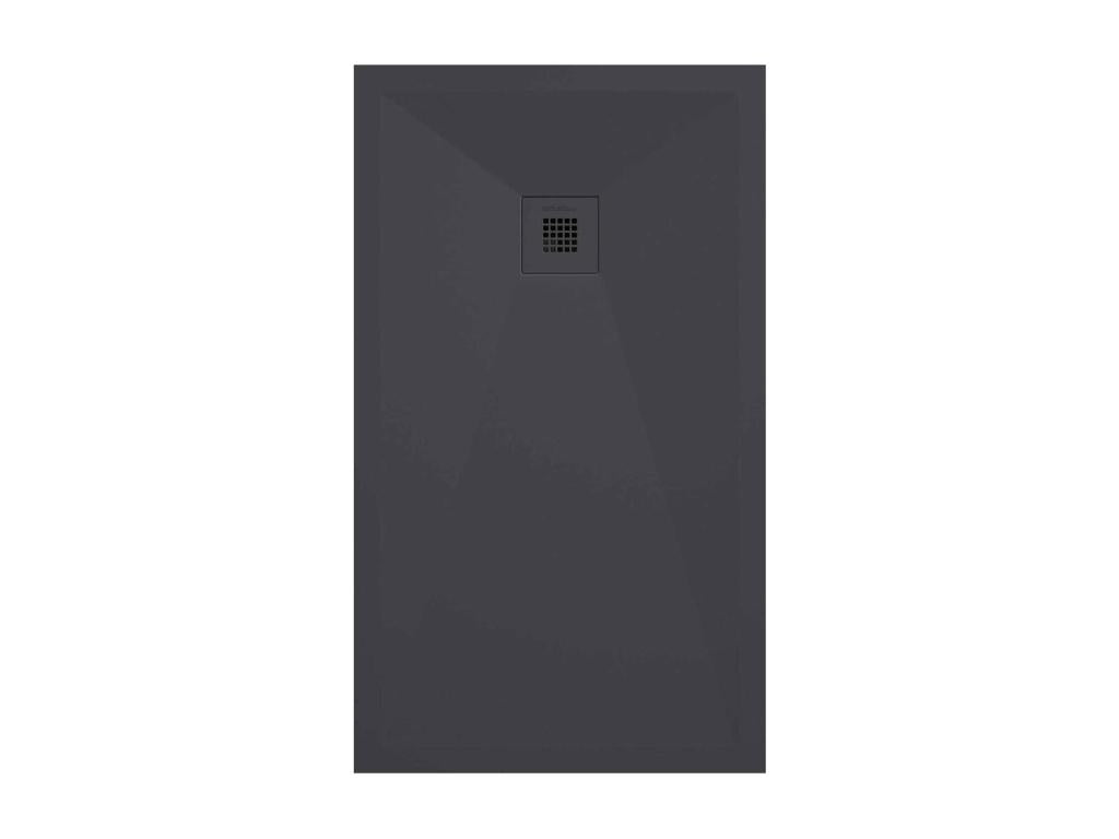 Nobellea Plus smooth anthracite shower tray with colored grid - 170x80 cm DETV06627
