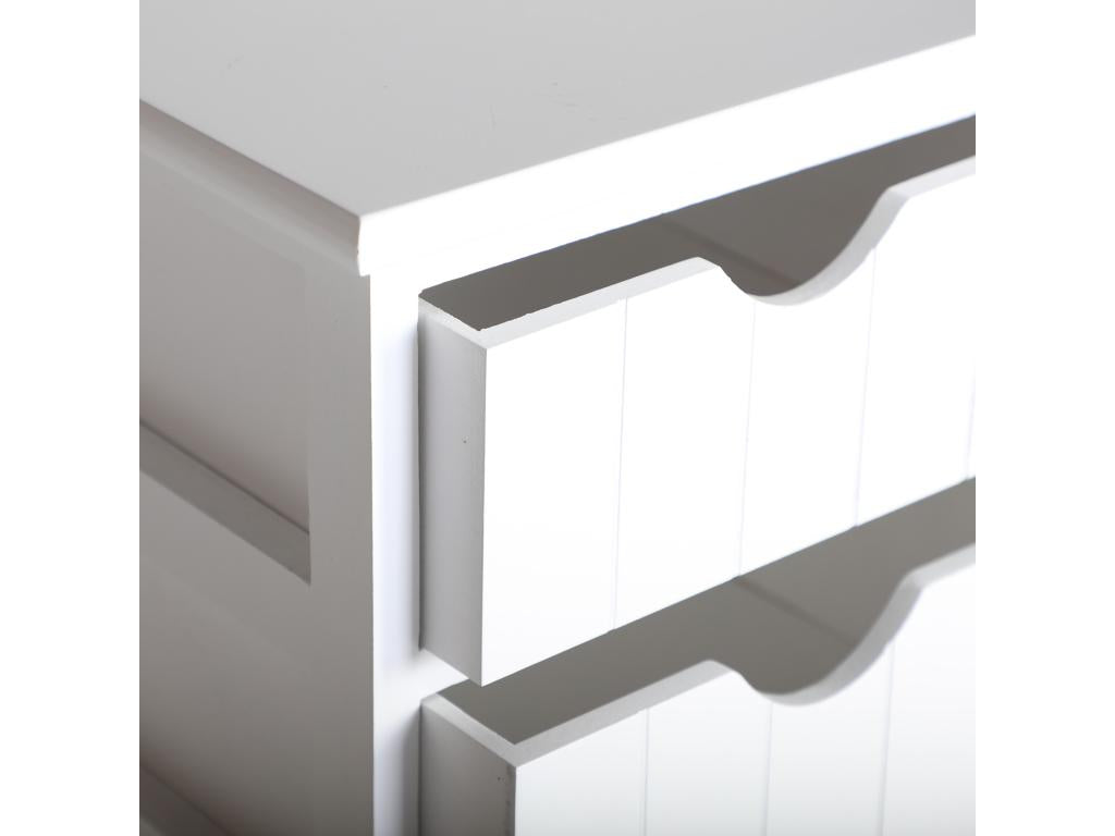 White Paulownia Wood Bedside Table 26x23x65 cm XYNE45792