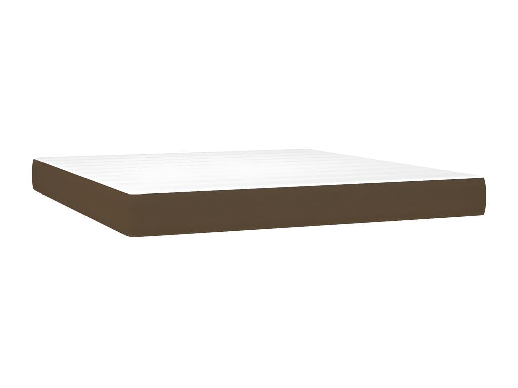 Upholstered bed base with mattress, dark brown, 160x200 cm, GGTB36559