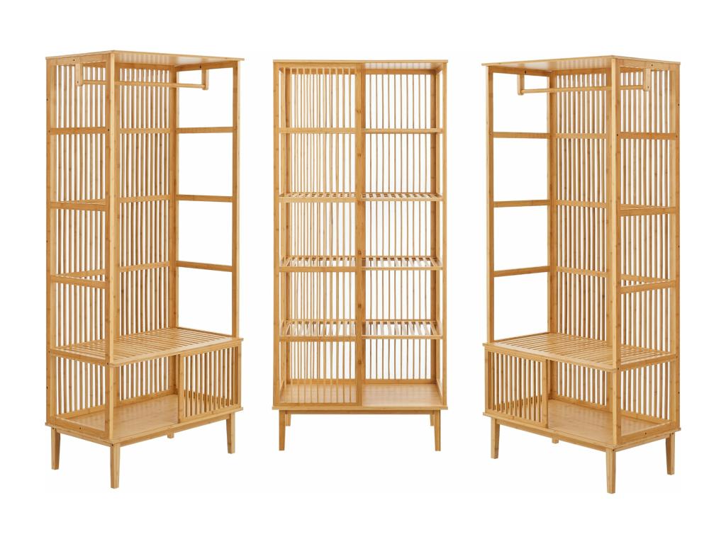 Set of 2 Nobellea brown clothes racks, 240x45x185 cm, 03 0008165 DWMQ08890