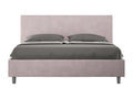 Bed with upholstered slatted base 160x200 microfiber Nobellea CIZQ93323