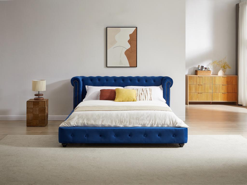 Dekonao bed 180x200 cm - Velvet - Royal blue - Dekonao OELN28859