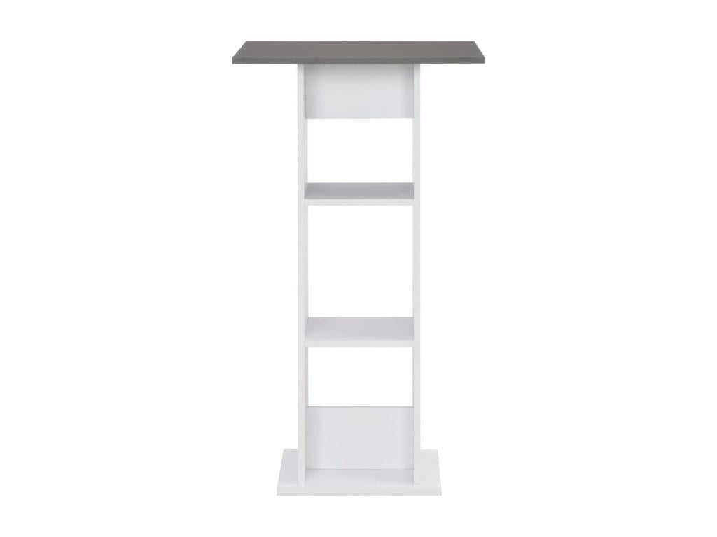 White and anthracite grey bar table 60x60x110 cm HUDM12222