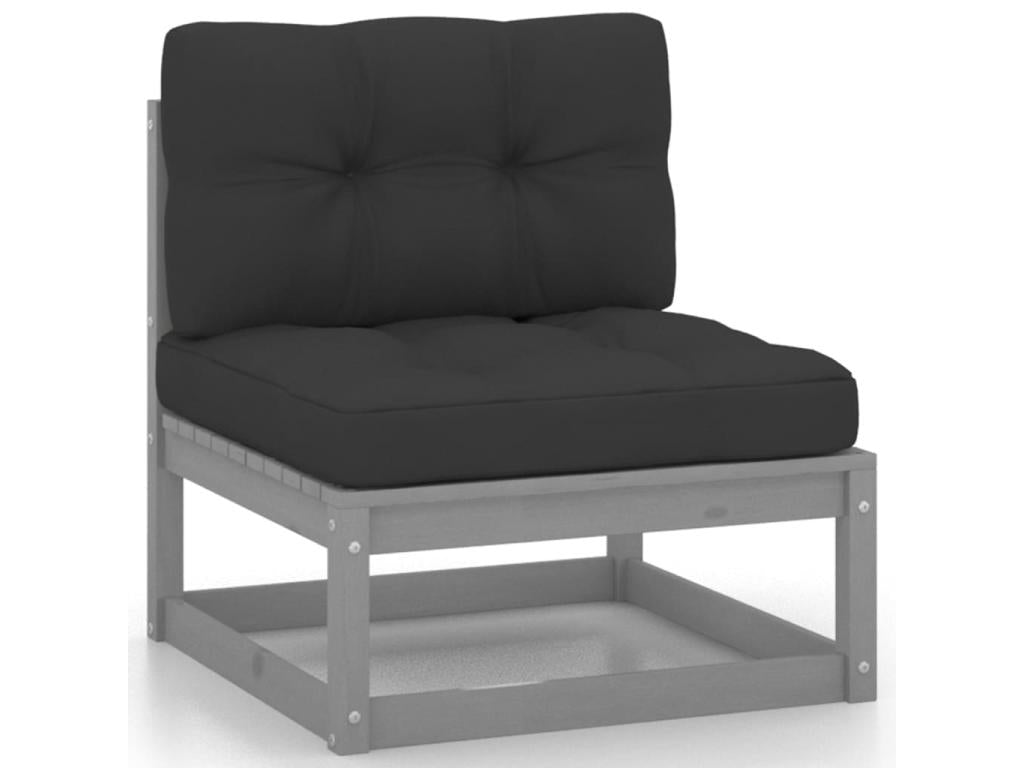 4-piece garden furniture set with cushions, solid pine wood, 34 AKPG22305