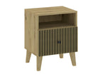 Dekonao Bedside Table with 1 Drawer and 1 Niche, Oak, CLQH26271