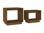 Nesting coffee tables, 2 pieces, Honey brown, Solid pine wood HDMR39491